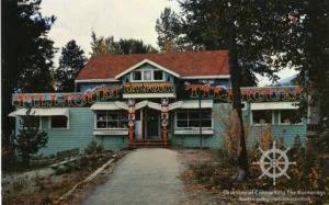 A familiar sight at the Balfour ferry terminal, the Tillicum Inn, where ferry-goers were assured good snacks, milkshakes, hamburgers and homemade pies.